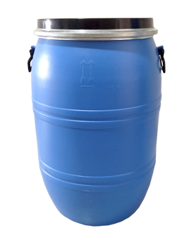 Full Open Top Round Drums - 120 kgs Front View