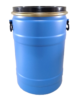 Full Open Top Round Drums - 120 kgs Front View