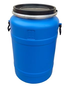 Full Open Top Round Drums - 80 kgs Side View